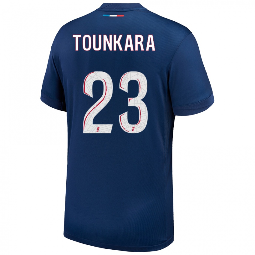 Kinder Aïssatou Tounkara #23 Marineblau Weiß Heimtrikot Trikot 2024/25 T-Shirt Schweiz