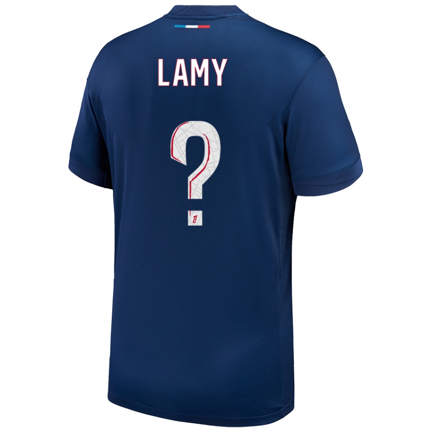 Kinder Hugo Lamy #0 Marineblau Weiß Heimtrikot Trikot 2024/25 T-Shirt Schweiz