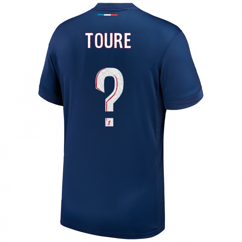 Enfant Maillot Almami Toure #0 Bleu Marine Blanc Tenues Domicile 2024/25 T-Shirt Suisse