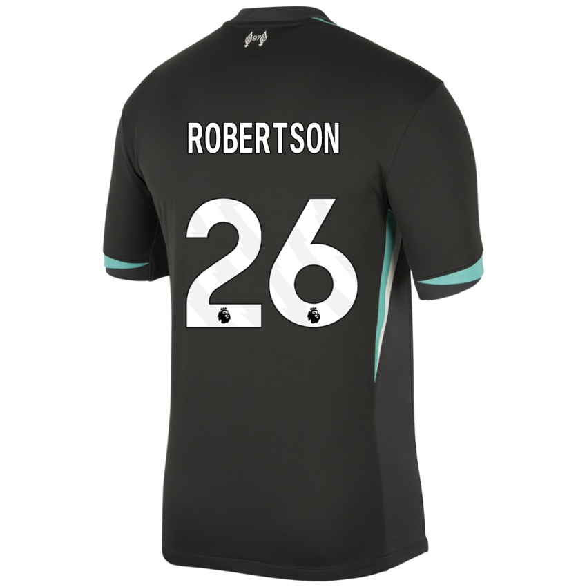 Enfant Maillot Andrew Robertson #26 Noir Anthracite Blanc Tenues Extérieur 2024/25 T-Shirt Suisse