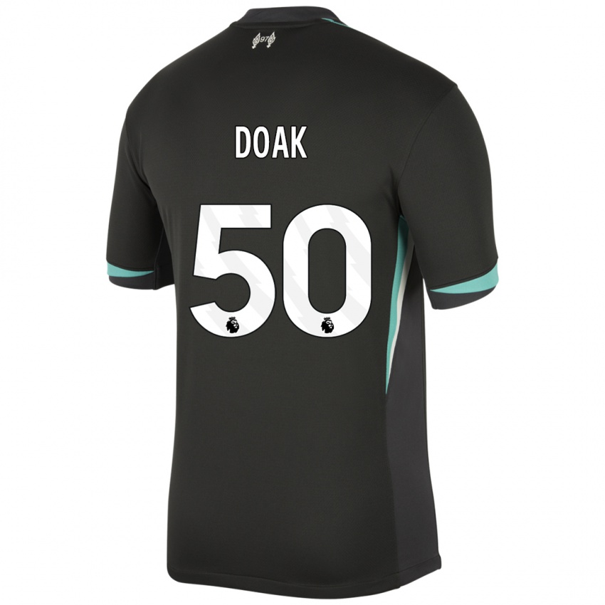 Enfant Maillot Ben Doak #50 Noir Anthracite Blanc Tenues Extérieur 2024/25 T-Shirt Suisse