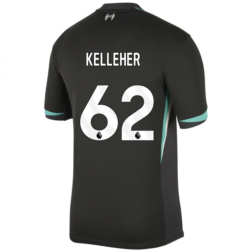 Enfant Maillot Caoimhin Kelleher #62 Noir Anthracite Blanc Tenues Extérieur 2024/25 T-Shirt Suisse