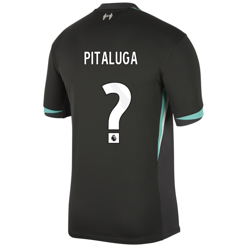 Enfant Maillot Marcelo Pitaluga #0 Noir Anthracite Blanc Tenues Extérieur 2024/25 T-Shirt Suisse