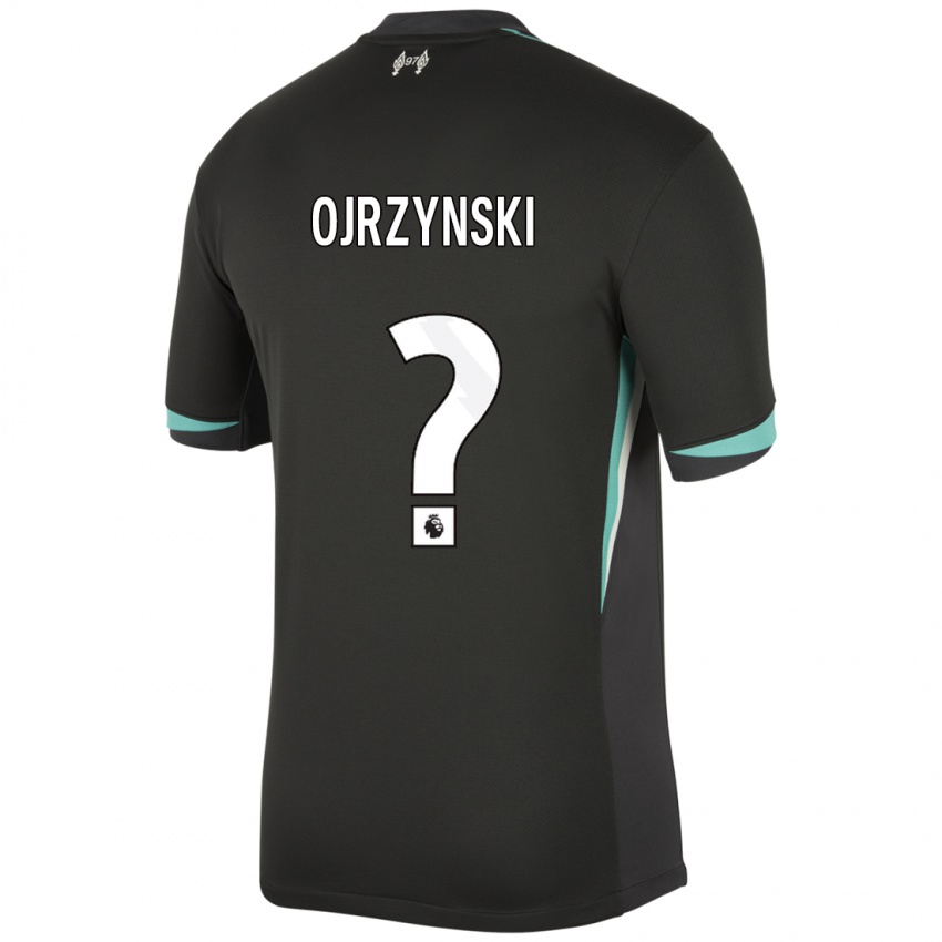 Enfant Maillot Jakub Ojrzynski #0 Noir Anthracite Blanc Tenues Extérieur 2024/25 T-Shirt Suisse