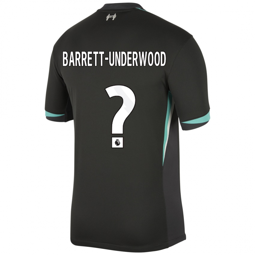 Enfant Maillot Keehan Barrett-Underwood #0 Noir Anthracite Blanc Tenues Extérieur 2024/25 T-Shirt Suisse