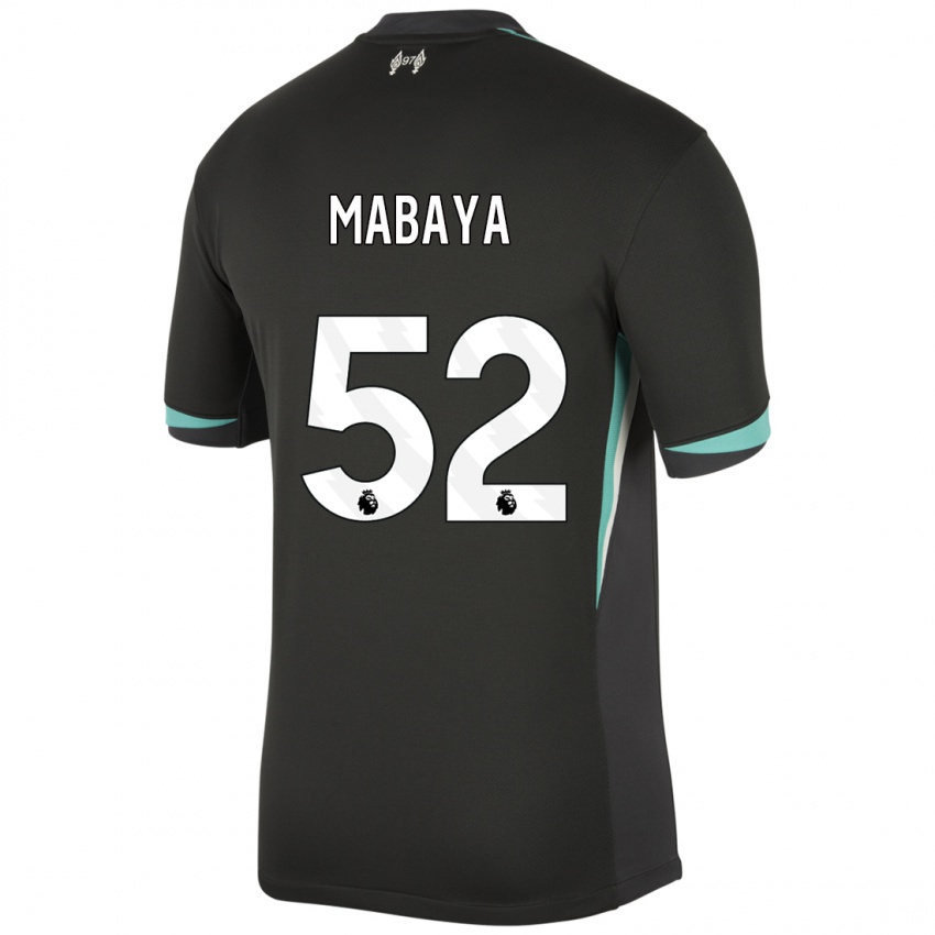 Enfant Maillot Isaac Mabaya #52 Noir Anthracite Blanc Tenues Extérieur 2024/25 T-Shirt Suisse