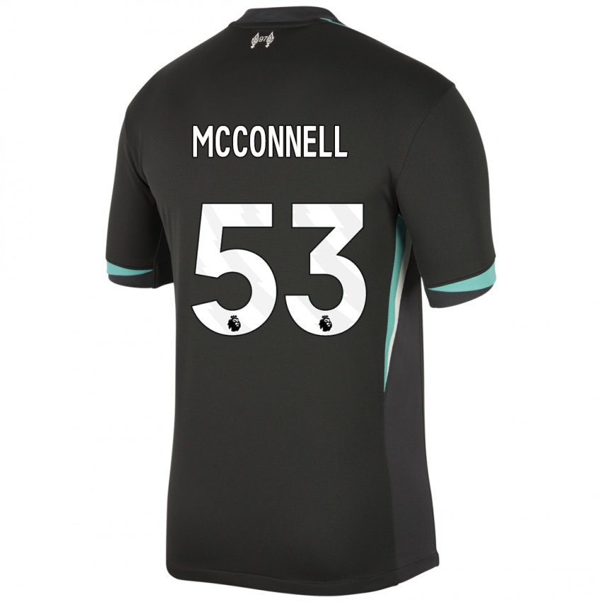 Enfant Maillot James Mcconnell #53 Noir Anthracite Blanc Tenues Extérieur 2024/25 T-Shirt Suisse