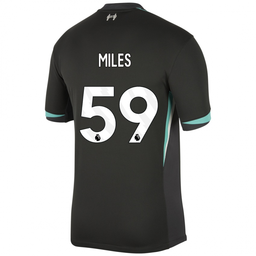 Enfant Maillot Terence Miles #59 Noir Anthracite Blanc Tenues Extérieur 2024/25 T-Shirt Suisse