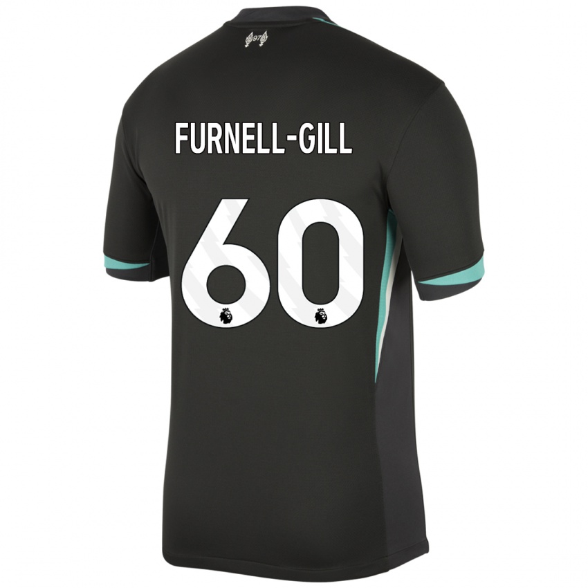 Kinder Luca Furnell-Gill #60 Schwarz Anthrazitweiß Auswärtstrikot Trikot 2024/25 T-Shirt Schweiz