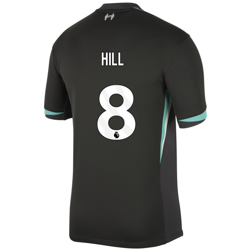 Kinder Tom Hill #8 Schwarz Anthrazitweiß Auswärtstrikot Trikot 2024/25 T-Shirt Schweiz