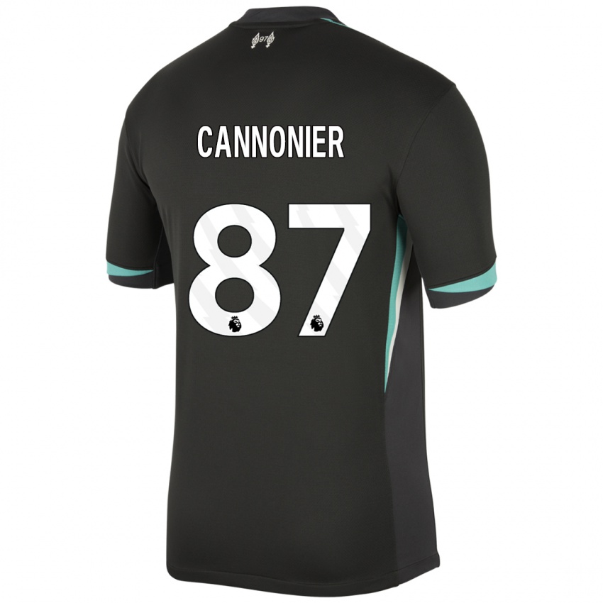 Kinder Oakley Cannonier #87 Schwarz Anthrazitweiß Auswärtstrikot Trikot 2024/25 T-Shirt Schweiz