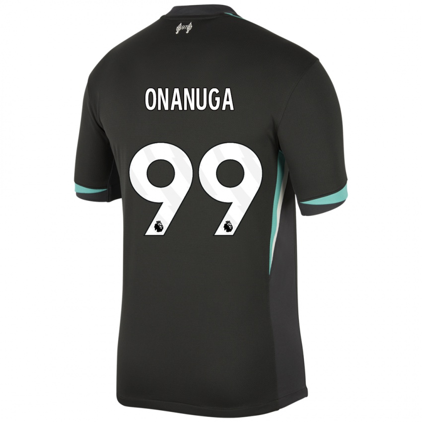 Enfant Maillot Fola Onanuga #99 Noir Anthracite Blanc Tenues Extérieur 2024/25 T-Shirt Suisse