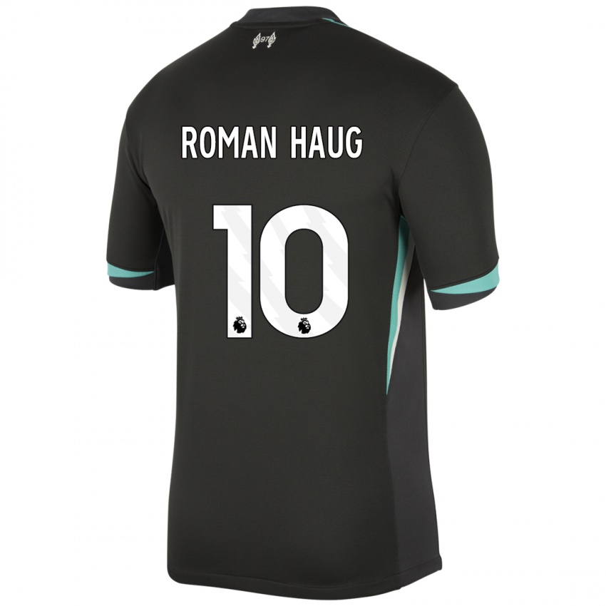 Enfant Maillot Sophie Román Haug #10 Noir Anthracite Blanc Tenues Extérieur 2024/25 T-Shirt Suisse