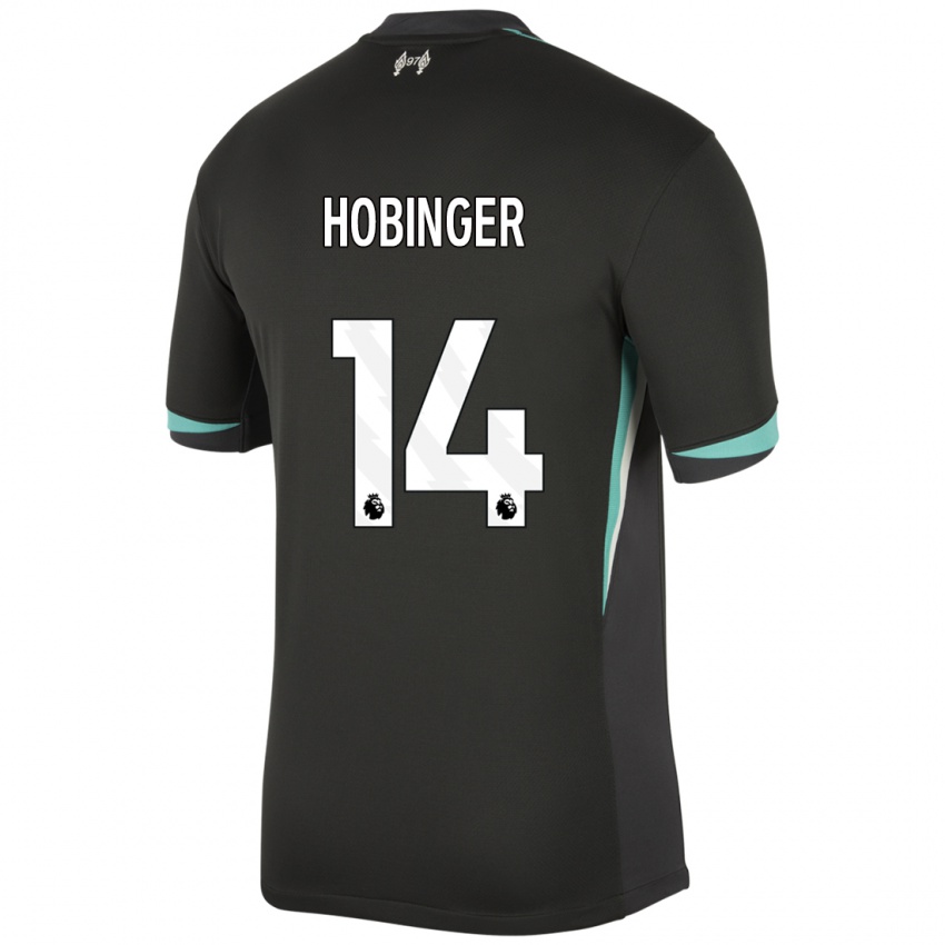 Enfant Maillot Marie Höbinger #14 Noir Anthracite Blanc Tenues Extérieur 2024/25 T-Shirt Suisse