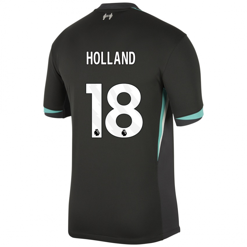 Enfant Maillot Ceri Holland #18 Noir Anthracite Blanc Tenues Extérieur 2024/25 T-Shirt Suisse