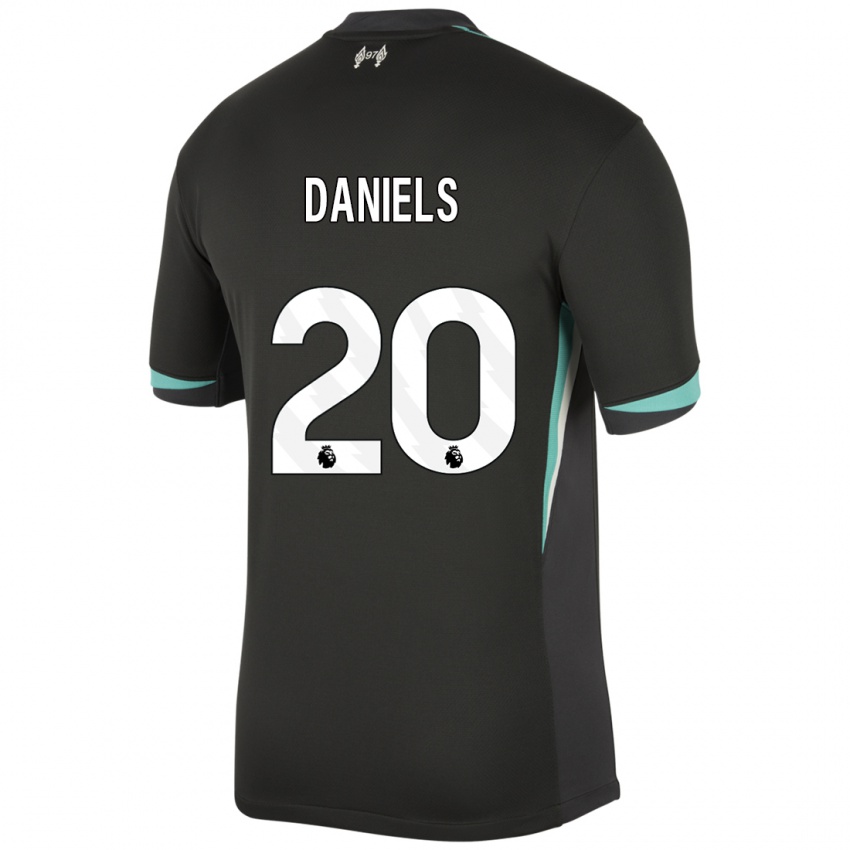 Enfant Maillot Yana Daniels #20 Noir Anthracite Blanc Tenues Extérieur 2024/25 T-Shirt Suisse