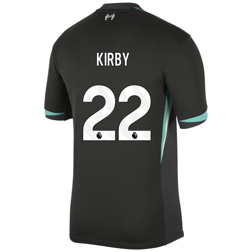 Kinder Faye Kirby #22 Schwarz Anthrazitweiß Auswärtstrikot Trikot 2024/25 T-Shirt Schweiz