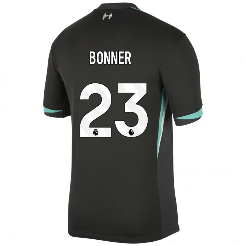 Kinder Gemma Bonner #23 Schwarz Anthrazitweiß Auswärtstrikot Trikot 2024/25 T-Shirt Schweiz