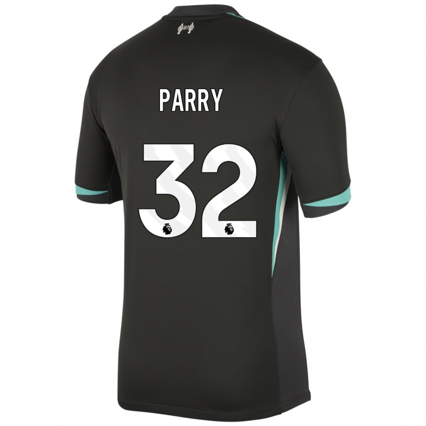 Kinder Lucy Parry #32 Schwarz Anthrazitweiß Auswärtstrikot Trikot 2024/25 T-Shirt Schweiz