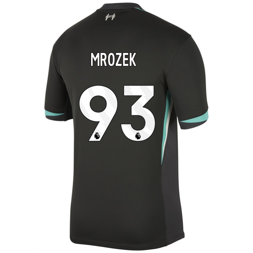 Enfant Maillot Fabian Mrozek #93 Noir Anthracite Blanc Tenues Extérieur 2024/25 T-Shirt Suisse