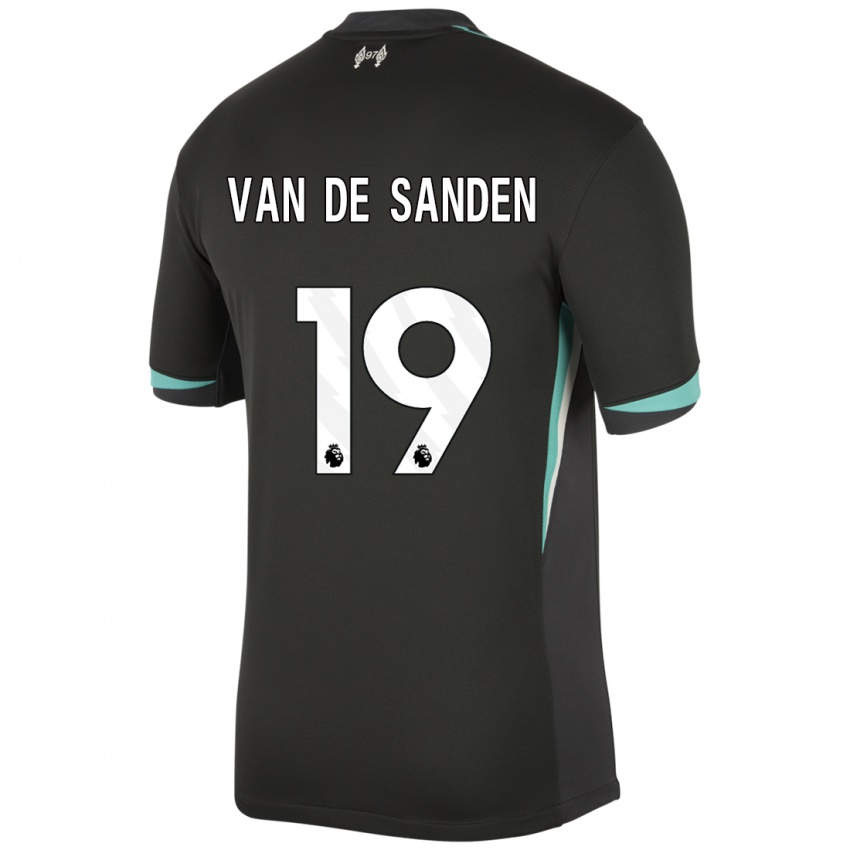 Kinder Shanice Van De Sanden #19 Schwarz Anthrazitweiß Auswärtstrikot Trikot 2024/25 T-Shirt Schweiz