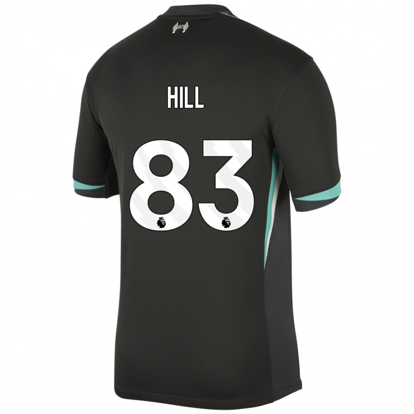 Enfant Maillot Thomas Hill #83 Noir Anthracite Blanc Tenues Extérieur 2024/25 T-Shirt Suisse