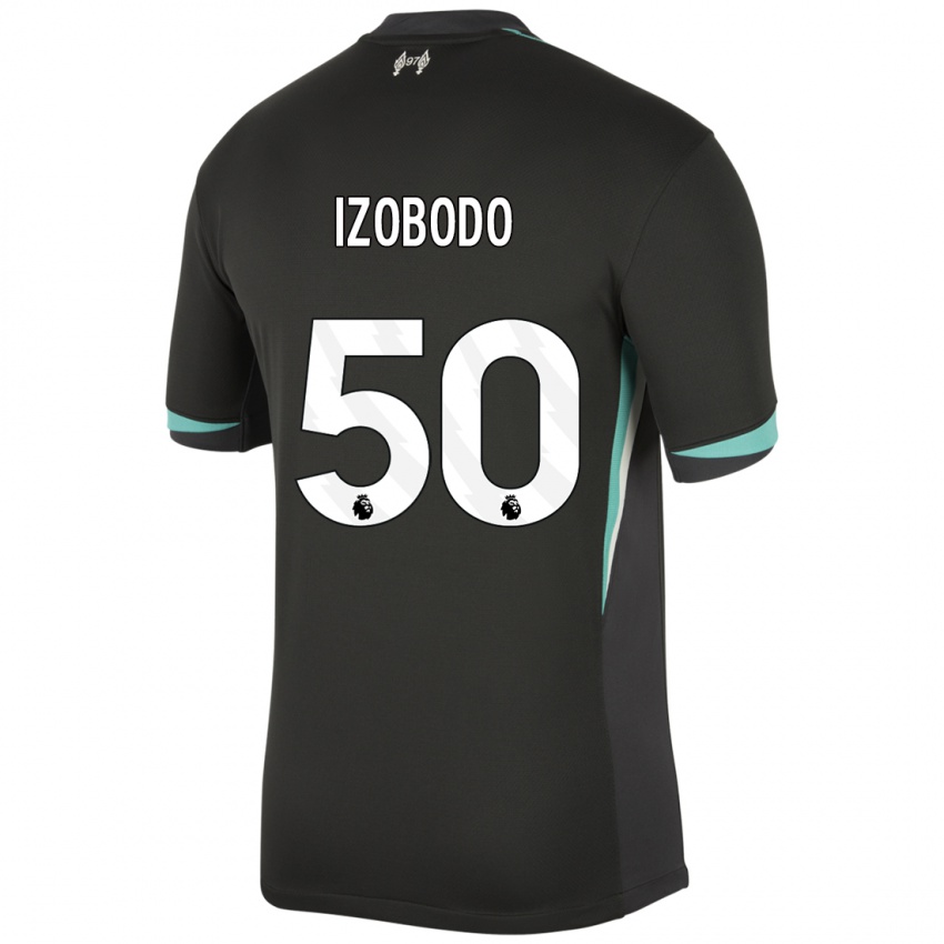 Enfant Maillot Elijah Izobodo John #50 Noir Anthracite Blanc Tenues Extérieur 2024/25 T-Shirt Suisse