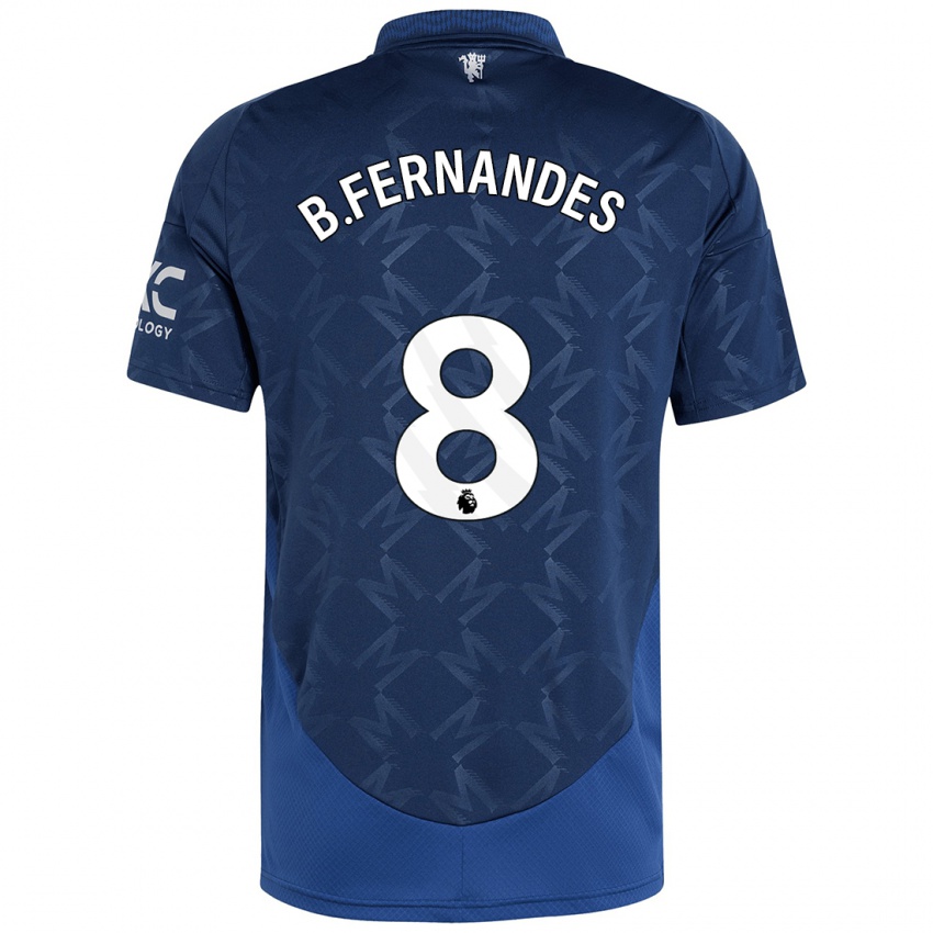 Kinder Bruno Fernandes #8 Indigo Auswärtstrikot Trikot 2024/25 T-Shirt Schweiz