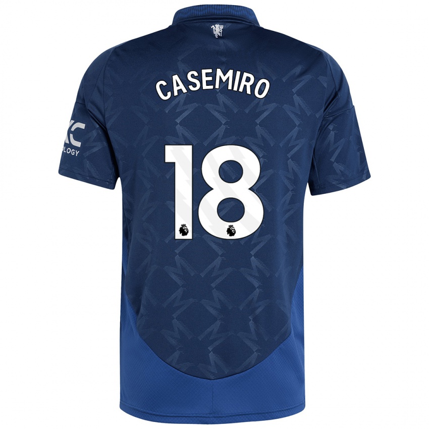 Kinder Casemiro #18 Indigo Auswärtstrikot Trikot 2024/25 T-Shirt Schweiz