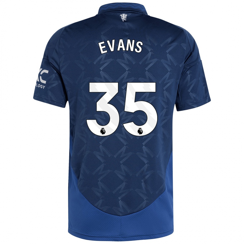 Kinder Jonny Evans #35 Indigo Auswärtstrikot Trikot 2024/25 T-Shirt Schweiz