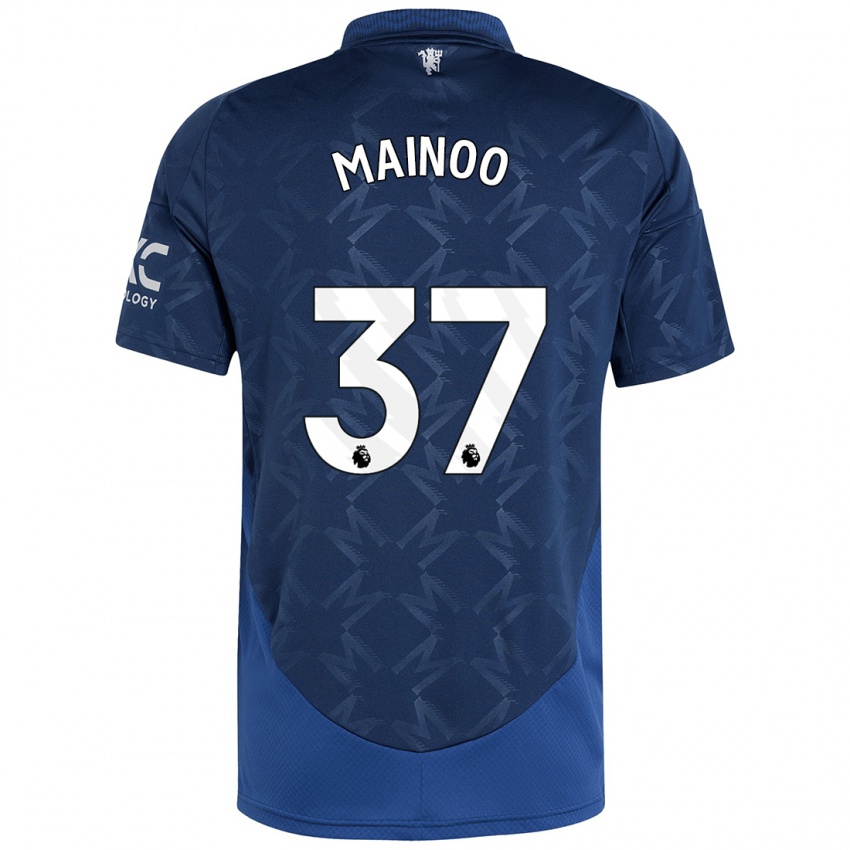 Kinder Kobbie Mainoo #37 Indigo Auswärtstrikot Trikot 2024/25 T-Shirt Schweiz