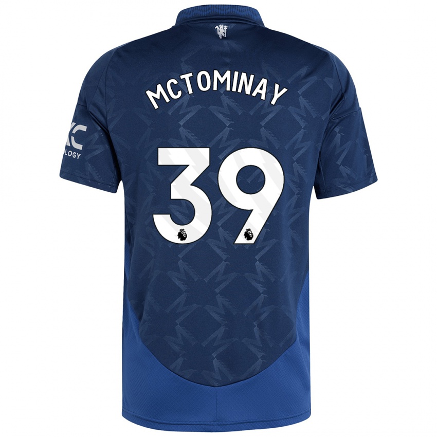 Kinder Scott Mctominay #39 Indigo Auswärtstrikot Trikot 2024/25 T-Shirt Schweiz