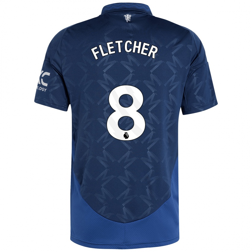 Kinder Tyler Fletcher #8 Indigo Auswärtstrikot Trikot 2024/25 T-Shirt Schweiz