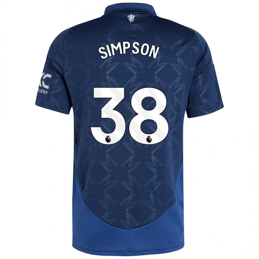 Kinder Jess Simpson #38 Indigo Auswärtstrikot Trikot 2024/25 T-Shirt Schweiz