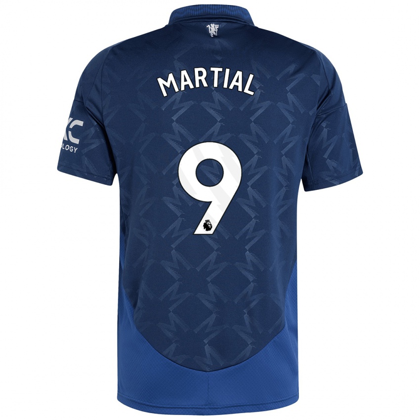 Kinder Anthony Martial #9 Indigo Auswärtstrikot Trikot 2024/25 T-Shirt Schweiz