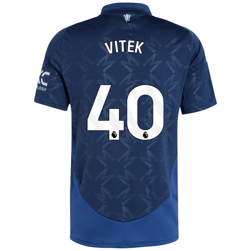 Kinder Radek Vitek #40 Indigo Auswärtstrikot Trikot 2024/25 T-Shirt Schweiz