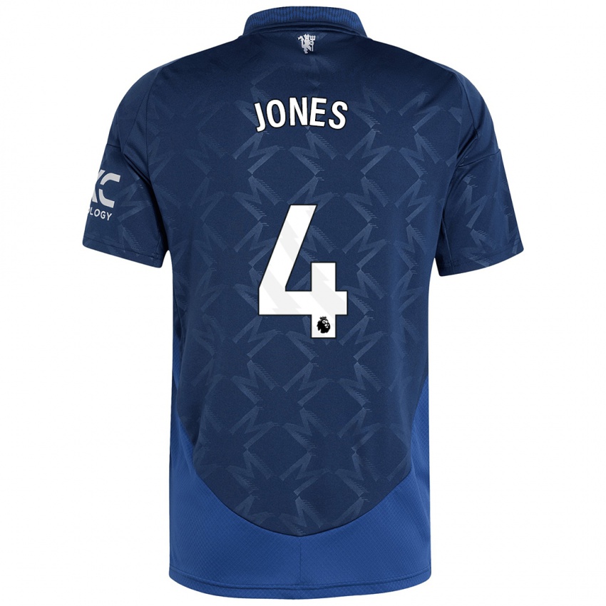 Kinder Phil Jones #4 Indigo Auswärtstrikot Trikot 2024/25 T-Shirt Schweiz