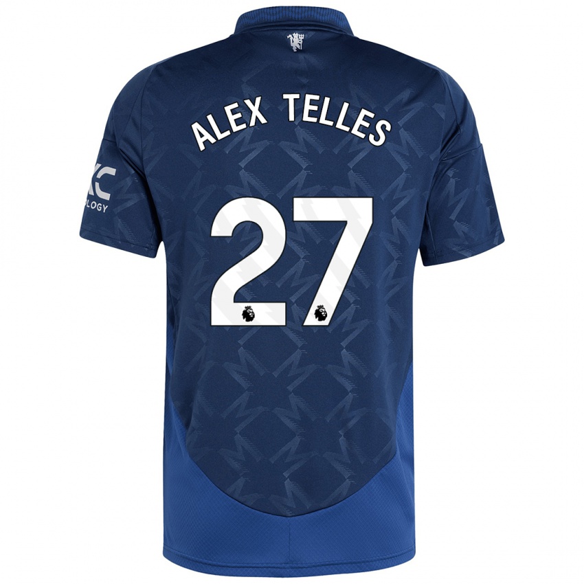 Kinder Alex Nicolao Telles #27 Indigo Auswärtstrikot Trikot 2024/25 T-Shirt Schweiz