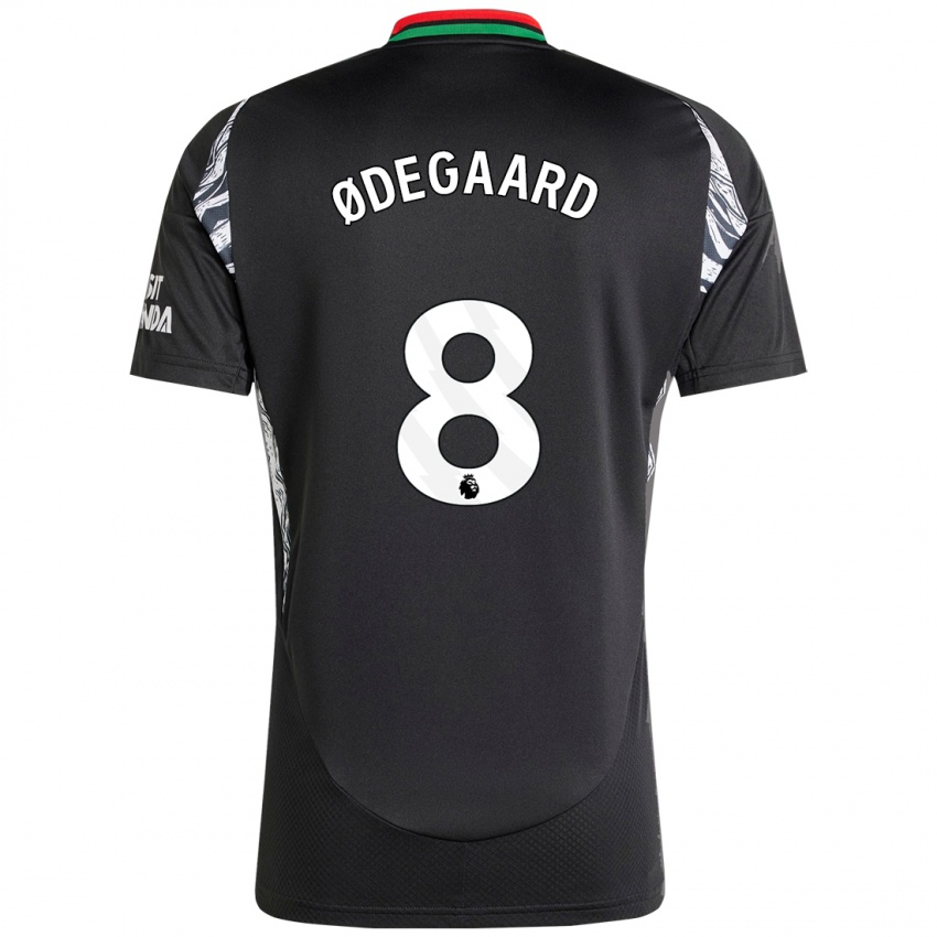 Enfant Maillot Martin Odegaard #8 Noir Tenues Extérieur 2024/25 T-Shirt Suisse