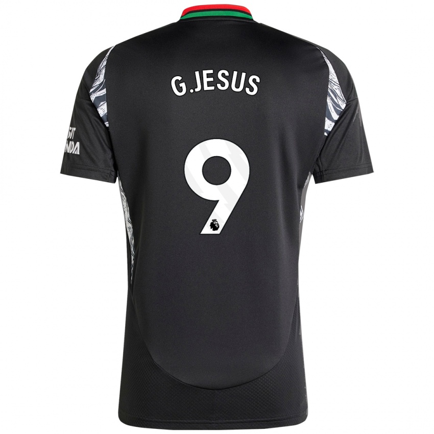 Enfant Maillot Gabriel Jesus #9 Noir Tenues Extérieur 2024/25 T-Shirt Suisse