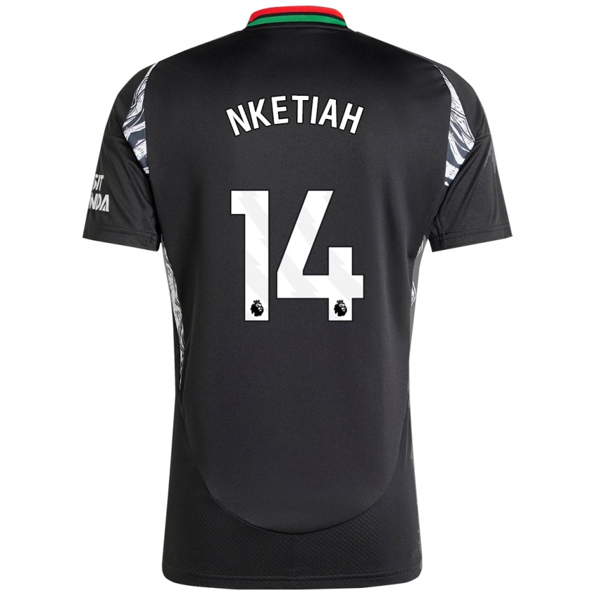 Enfant Maillot Eddie Nketiah #14 Noir Tenues Extérieur 2024/25 T-Shirt Suisse