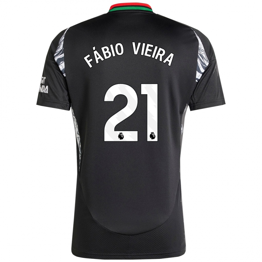 Enfant Maillot Fabio Vieira #21 Noir Tenues Extérieur 2024/25 T-Shirt Suisse