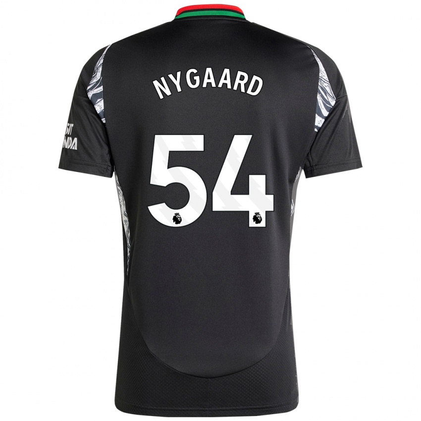 Enfant Maillot Lucas Nygaard #54 Noir Tenues Extérieur 2024/25 T-Shirt Suisse