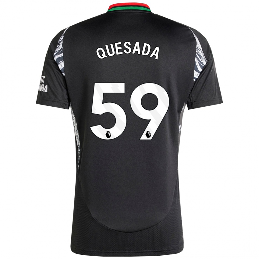 Enfant Maillot Elián Quesada #59 Noir Tenues Extérieur 2024/25 T-Shirt Suisse