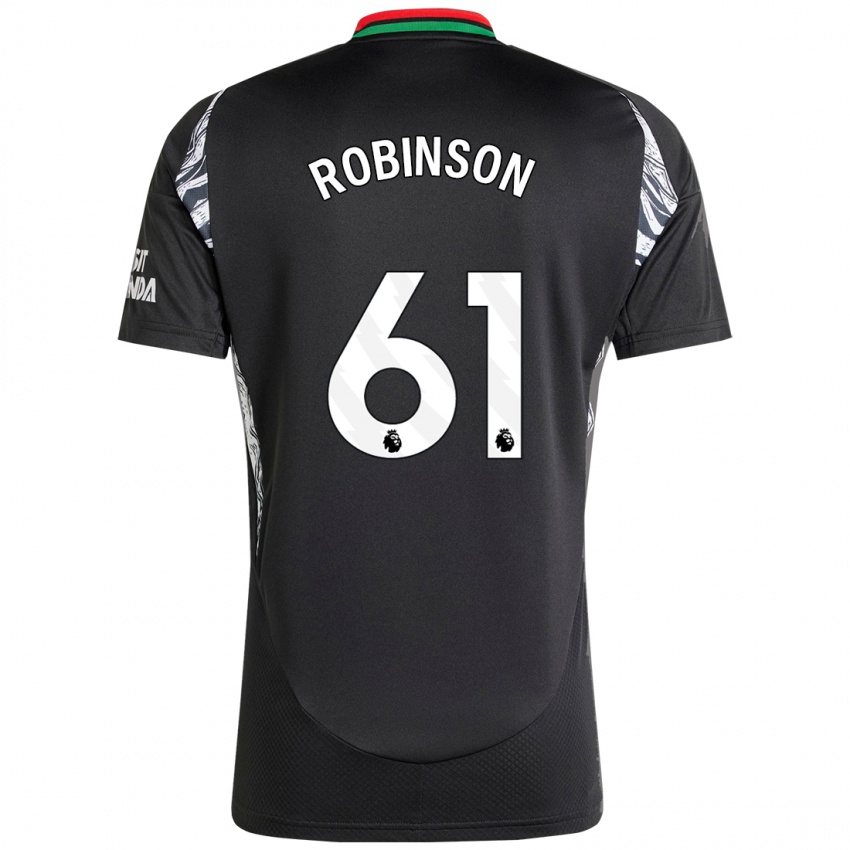 Enfant Maillot Josh Robinson #61 Noir Tenues Extérieur 2024/25 T-Shirt Suisse