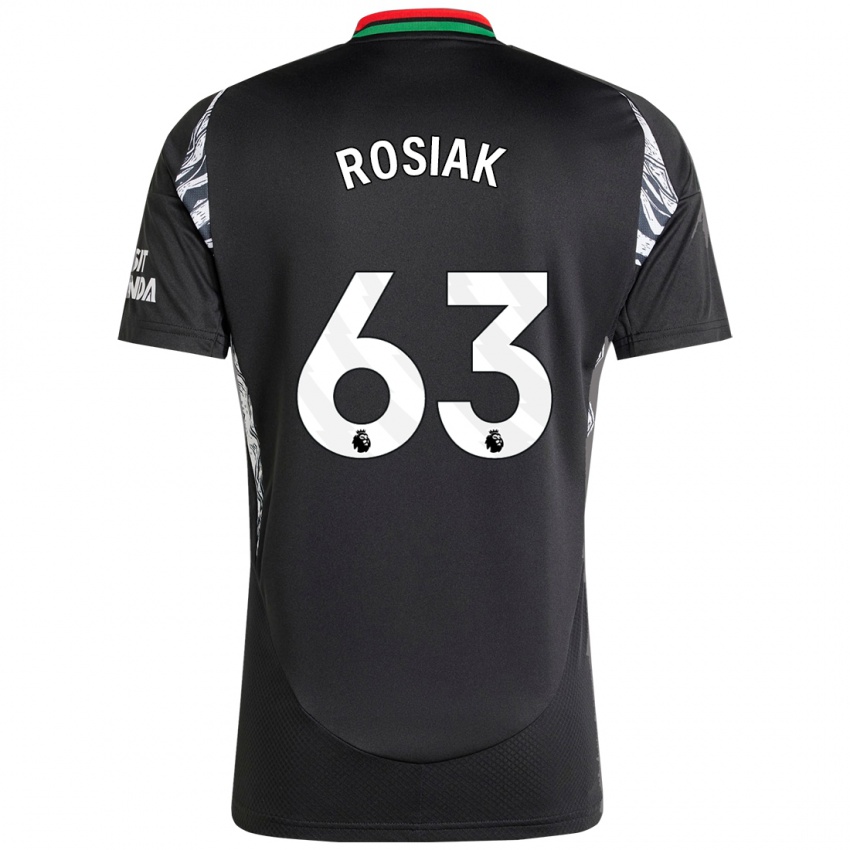 Enfant Maillot Michal Rosiak #63 Noir Tenues Extérieur 2024/25 T-Shirt Suisse