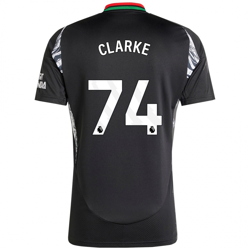 Enfant Maillot Brayden Clarke #74 Noir Tenues Extérieur 2024/25 T-Shirt Suisse