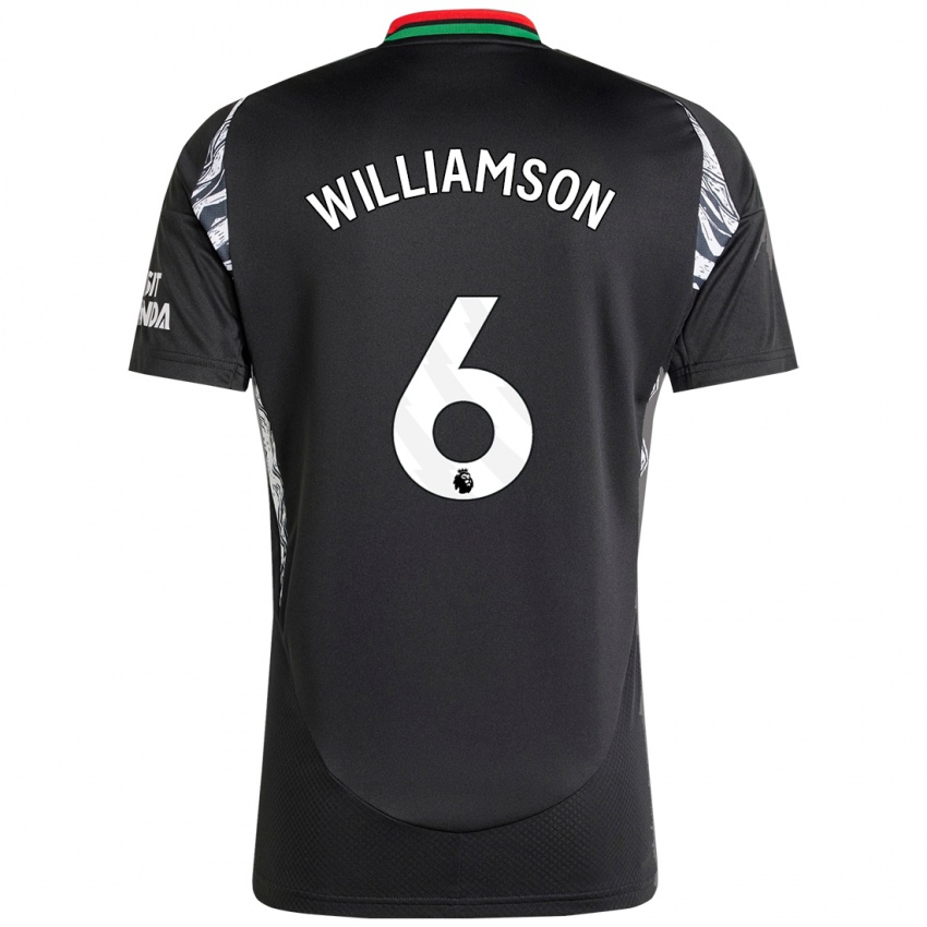 Enfant Maillot Leah Williamson #6 Noir Tenues Extérieur 2024/25 T-Shirt Suisse