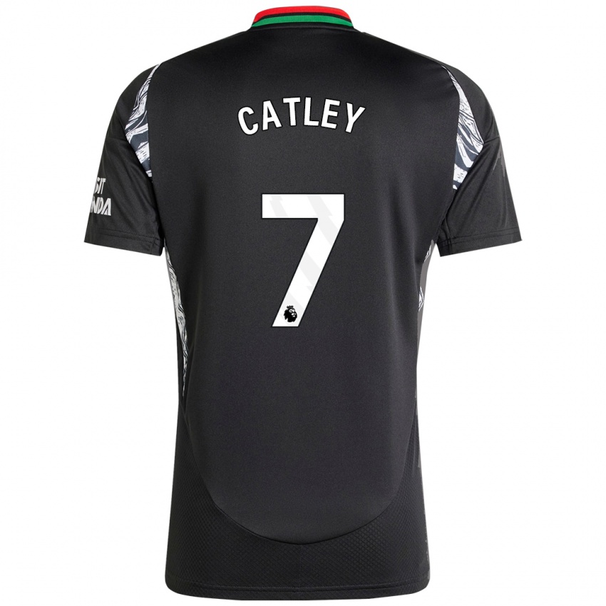 Kinder Stephanie Catley #7 Schwarz Auswärtstrikot Trikot 2024/25 T-Shirt Schweiz