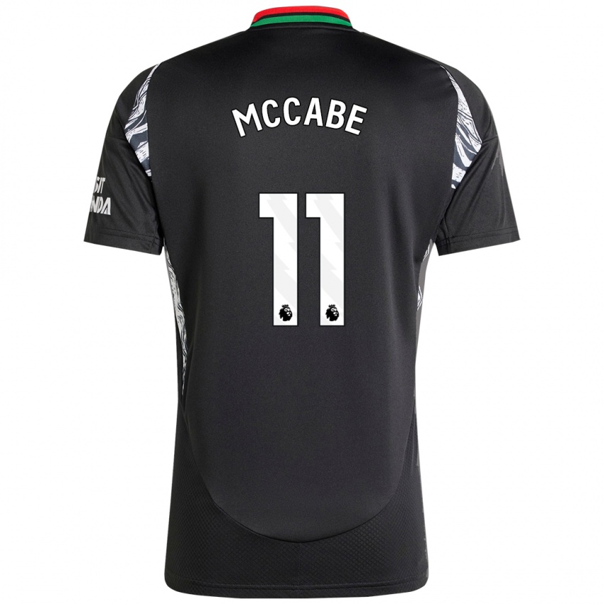 Enfant Maillot Katie Mccabe #11 Noir Tenues Extérieur 2024/25 T-Shirt Suisse